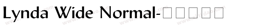 Lynda Wide Normal字体转换